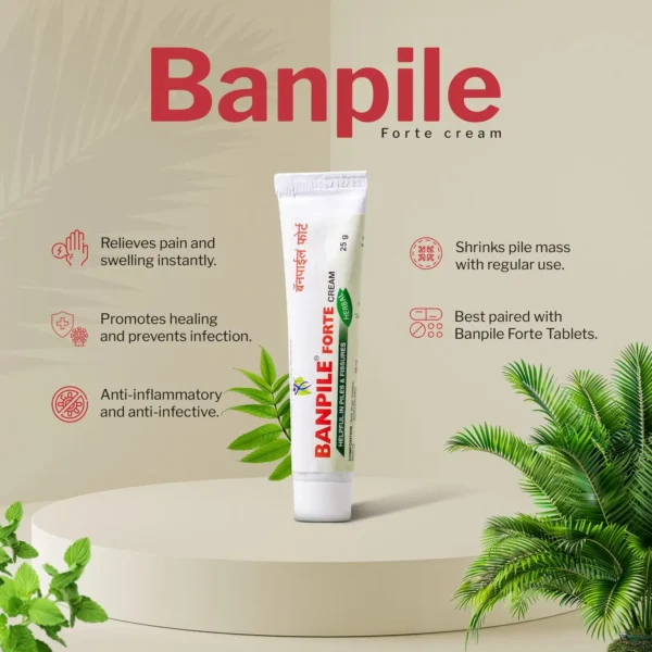 BANPILE FORTE CREAM ( Piles relief cream 25 gm )