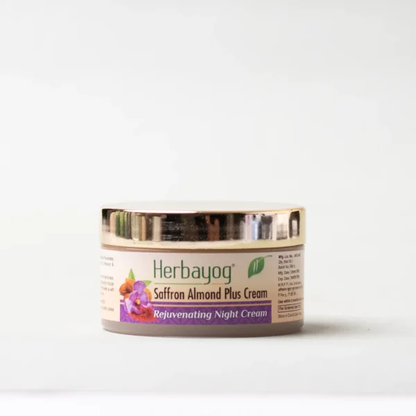 HERBAYOG SAFFRON ALMOND PLUS CREAM ( Night Rejuvenating Cream 50 gm ) - Image 4