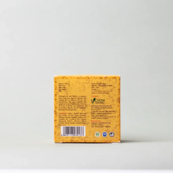 BE GLAM Saffron Almond Luxury Soap 100 gm - Image 4