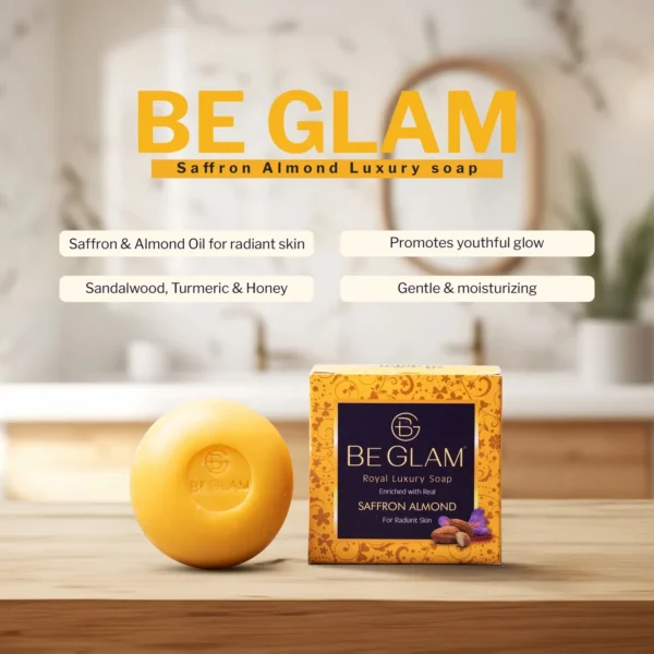 BE GLAM Saffron Almond Luxury Soap 100 gm